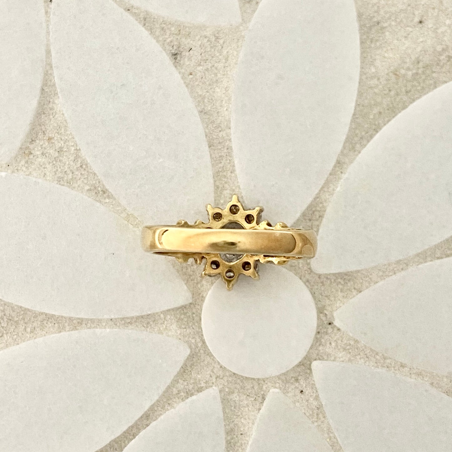 18k Yellow Gold Diamond .97cttw Ring Size 6