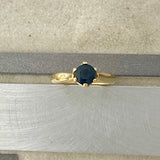 14k Yellow Gold 1.15ct Sapphire Ring Size 6