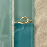 14k Yellow Gold DePaula Hook Ring Size 3 3/4