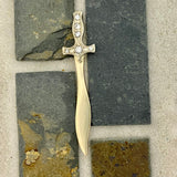 14k Yellow Gold .15cttw Diamond Sword Pendant