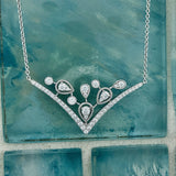 14k White Gold Diamond .45cttw Fashion Stationary Necklace