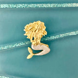 14k 2-Tone Medium Mermaid Pendant