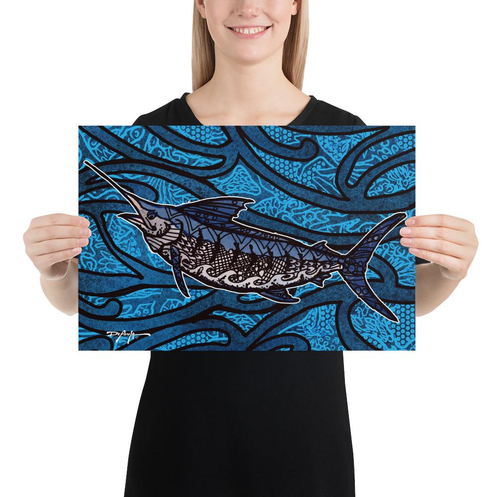 Blue Marlin Tide Fine Art Print